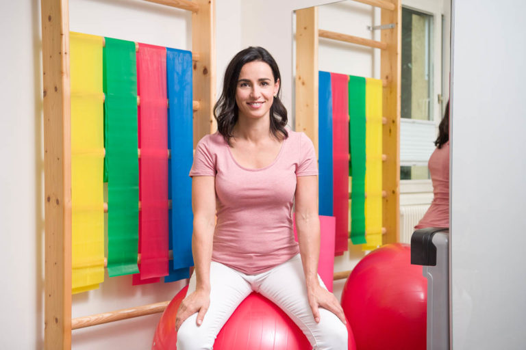 Inge Hannesschläger setzt auf Gymnastikball